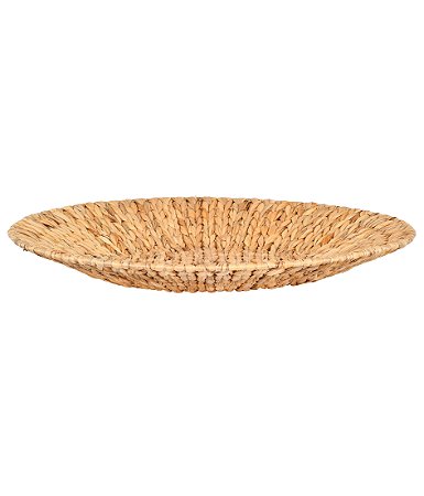 BANDEJA DECORATIVA EM FIBRA NATURAL NATURAL REDONDA 60CM