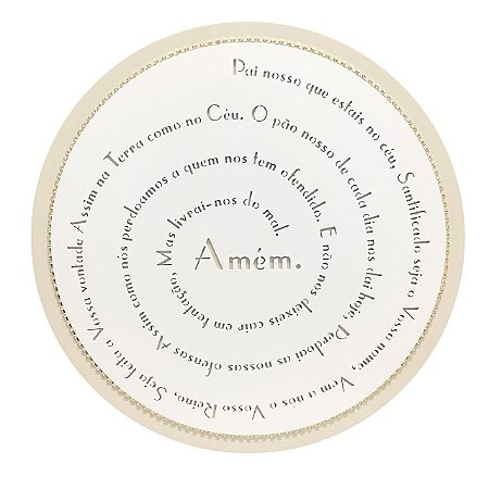 QUADRO MANDALA DECORATIVA DUPLO PAI NOSSO C/ STRASS RENOIR