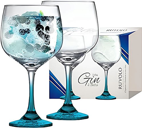 KIT 2 TAÇA PARA GIN CLUB HASTE AZUL 690ml