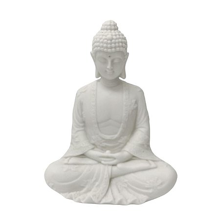 ESCULTURA BUDA DA SABEDORIA DECORATIVOPO DE MARMORE 21,5CM