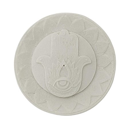 INCENSARIO MAO DE HANS EM PO DE MARMORE 11,5CM