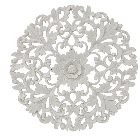 QUADRO MANDALA FLOR EM PO DE MARMORE 38CM