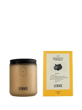 VELA PERFUMADA BERGAMOTA FRAMBOESA 190G LENVIE
