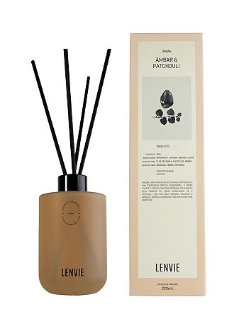 DIFUSOR DE PERFUME AMBAR PATCHOULI 220ML URBAN LENVIE