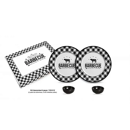 KIT 4 PCS BARBECUE COLLECTION COM MINI MOLHEIRA