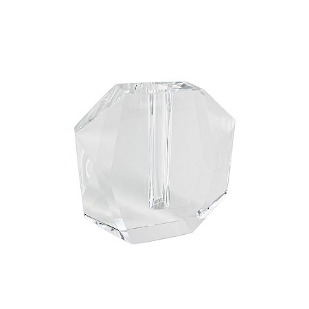 VASO DECORATIVO EM CRISTAL 13 CM TRANSPARENTE