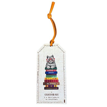 Tag Gato Livros Amanhã te Conto um Segredo em MDF