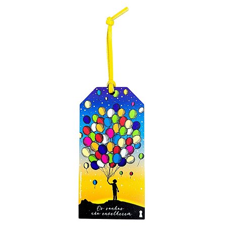 Tag Balao Sonhos Amanhã te Conto um Segredo em MDF