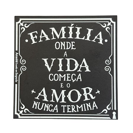 Ima Porta Copo Familia Vida Amor Amanha te conto um segredo