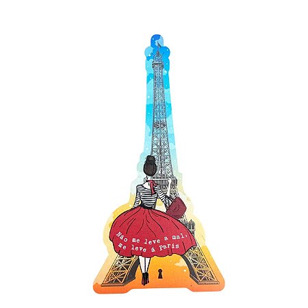 Marcador de Pagina Me leve para Paris em MDF