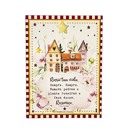 QUADRO BOX RECRIA TUA VIDA EM MDF15X20