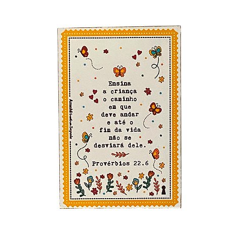 QUADRO BOX ENSINA A CRIANCA EM MDF 10x15