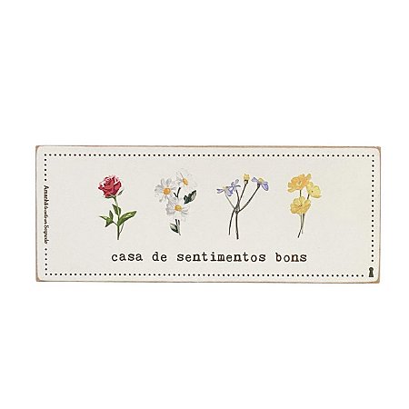 QUADRO BOX CASA DE SENTIMENTOS BONS EM MDF 8x20