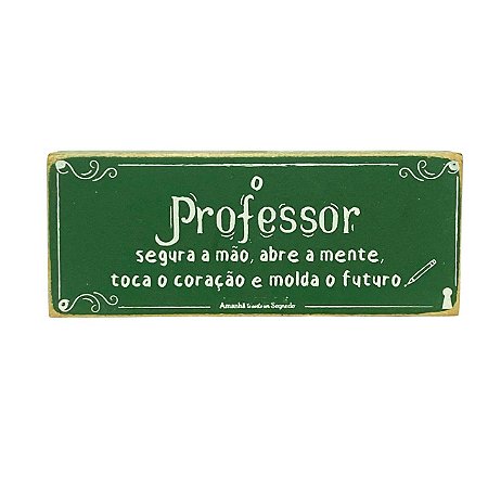 QUADRO BOX PROFESSOR EM MDF AMANHA TE CONTO UM SEGREDO 6X15