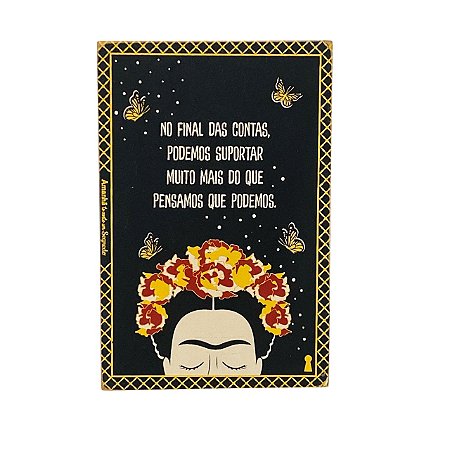 QUADRO BOX FRIDA SUPORTAR AMANHA TE CONTO UM SEGREDO 10X15