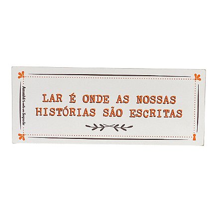 QUADRO BOX LAR HISTORIAS EM MDF 12X30