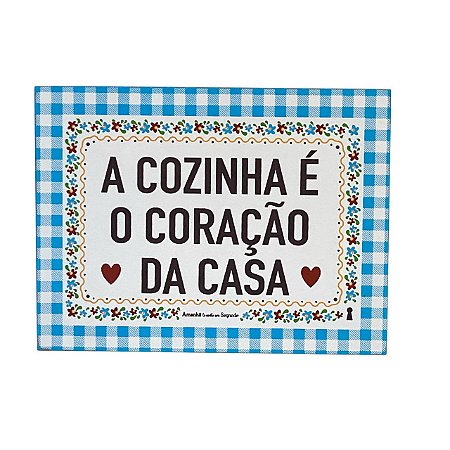 Quadro Box Cozinha Coracao da Casa em MDF 15x20