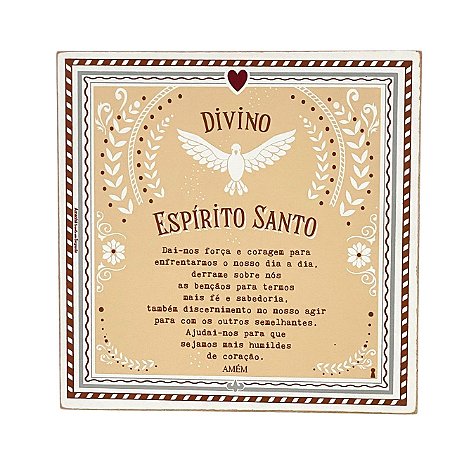 QUADRO BOX ESPIRITO SANTO EM MDF 40x40