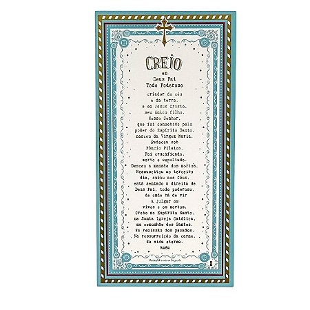 QUADRO BOX ORACAO CREIO EM MDF 15x30