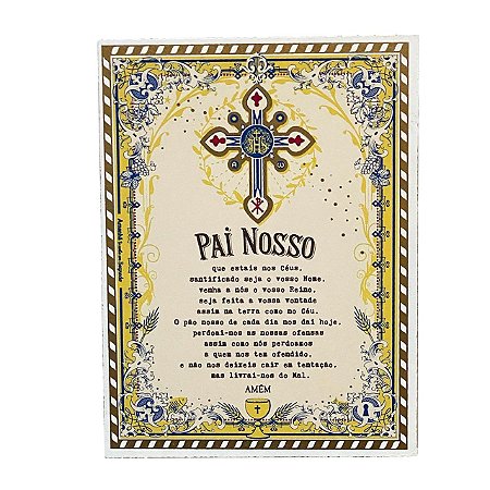 Quadro Box Pai Nosso em MDF Amanha te Conto um Segredo 15x20