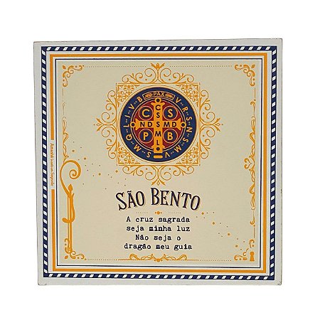 QUADRO BOX SAO BENTO EM MDF AMANHA TE CONTO UM SEGREDO 20x20