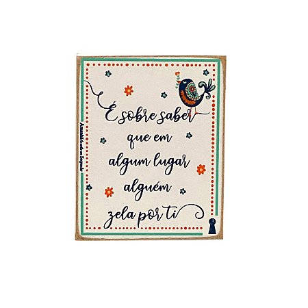QUADRO BOX DECORATIVO ZELA POR TI EM MDF 8x10