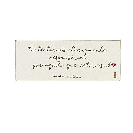 QUADRO BOX TU TE TOMAS PEQUENO PRINCIPE EM MDF 6X15