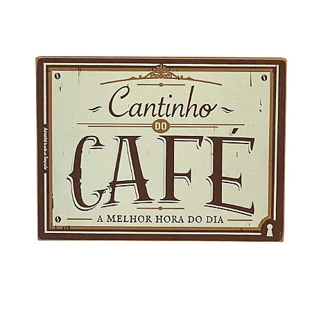 QUADRO BOX CANTINHO DO CAFE EM MDF 15x20