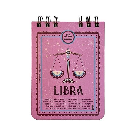 Caderneta P Libra signos 15,2X 21,8 - 80Fls Sem Pauta