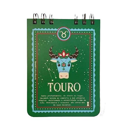 Caderneta P Touro signos 15,2X 21,8 - 80Fls sem Pauta