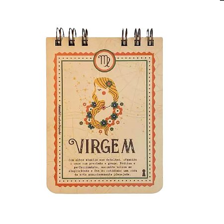Caderneta P Virgem signos 15,2X 21,8 - 80Fls Sem Pauta