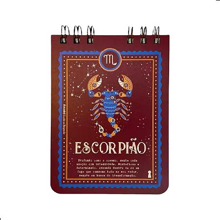 Caderneta P Escorpiao signos 15,2X 21,8 - 80Fls Sem Pauta