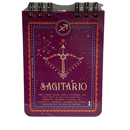 Caderneta P Sagitario signos 15,2X 21,8 - 80Fls Sem  Pauta