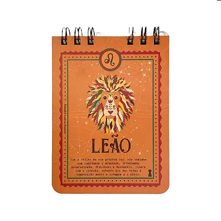 Caderneta P Leao signos 15,2X 21,8 - 80Fls Sem Pauta