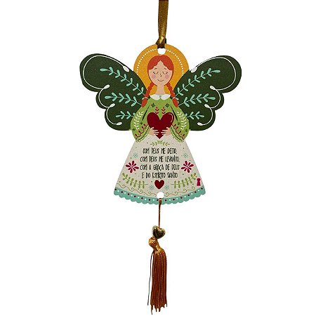 Tag Anja Infantil Com Deus me deito em MDF