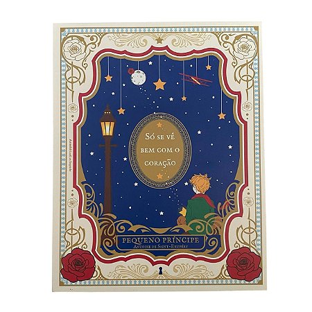 Caixa Livro G So se ve Pequeno Principe em MDF