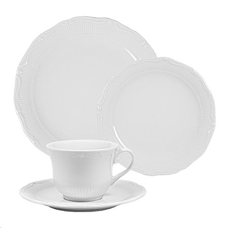 Ap Jantar Gourmet em Porcelana 16 Peças Branco Bianchini