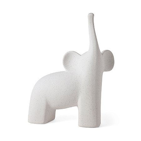 ESCULTURA ELEFANTE DECORATIVA EM CERAMICA MART - 32,5CM