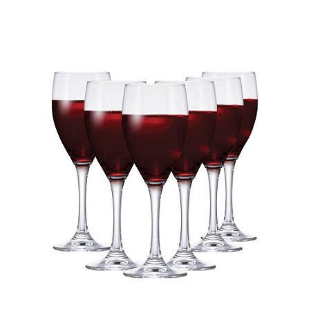 JOGO DE 6 TACAS DE CRISTAL FESTIVO VINHO 250ml RITZENHOFF