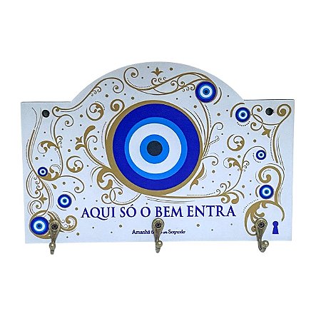 Porta Chaves Aqui so bem entra em MDF