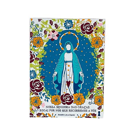 Quadro Box Nossa Senhora das Gracas em MDF 15x20