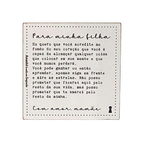 QUADDRO BOX FILHA MAMAE EM MDF 12x12