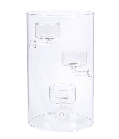 VASO DE VIDRO TRANSPARENTE 20x12 cm