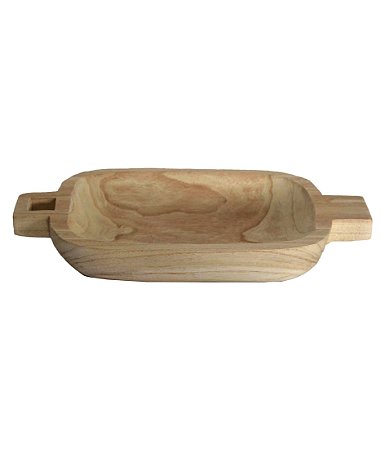 CENTRO DE MESA EM MADEIRA NATURAL 22x44 cm GRILLO