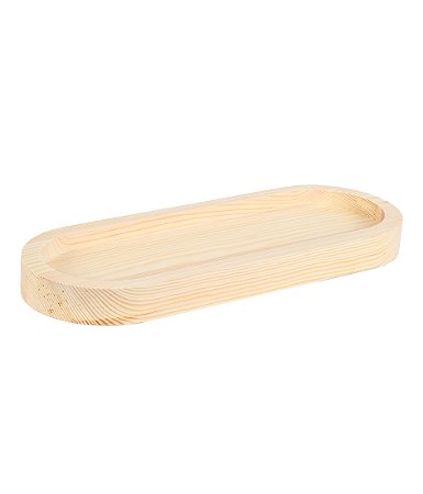 CENTRO DE MESA EM MADEIRA NATURAL 35x13 cm GRILLO