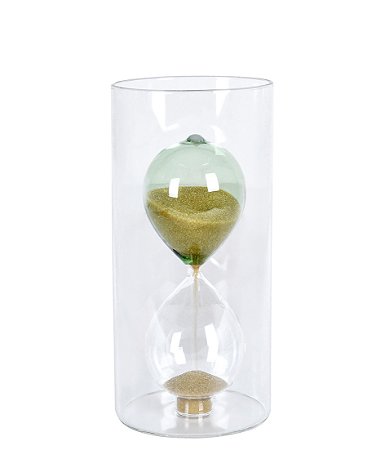 AMPULHETA DE VIDRO 1.30 MINUTOS VERDE GRILLO
