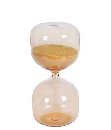 AMPULHETA DE VIDRO 15 MINUTOS AMBAR CLARO GRILLO