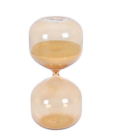 AMPULHETA DE VIDRO 25 MINUTOS AMBAR CLARO GRILLO