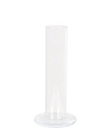 VASO DE VIDRO TRANSPARENTE 16x3,5 CM  GRILLO
