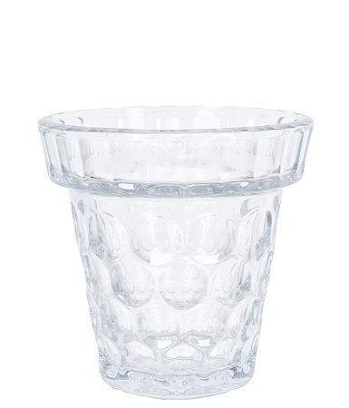VASO DE VIDRO TRANSPARENTE 15,5x16 CM GRILLO